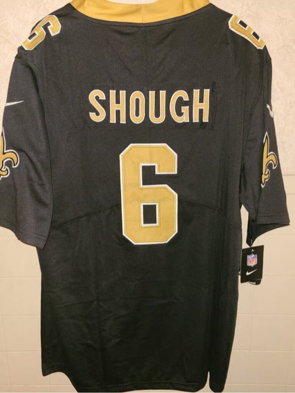 Tyler Shough Black Jersey Vapor Stitched